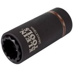 Klein Tools 66052E 2-in-1 Metric Impact Socket, 12-Point, 24 x 19 mm - Image 2