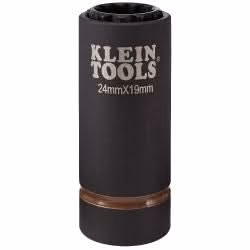 Klein Tools 66052E 2-in-1 Metric Impact Socket, 12-Point, 24 x 19 mm - Image 1