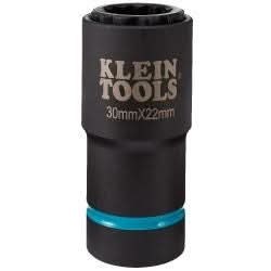 Klein Tools 66053E 2-in-1 Metric Impact Socket, 12-Point, 30 x 22 mm - Image 1