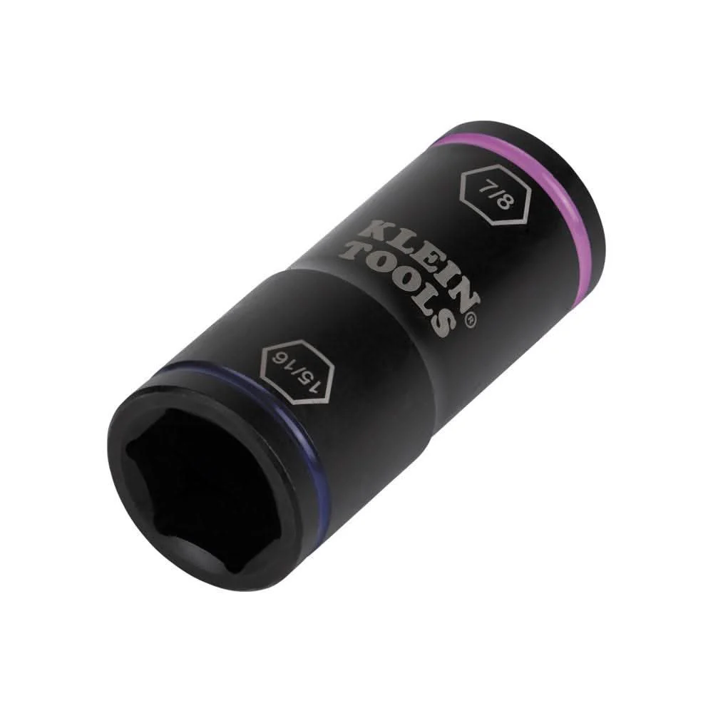 Klein Tools 66073 Flip Impact Socket, 15/16 and 7/8-Inch - Image 2