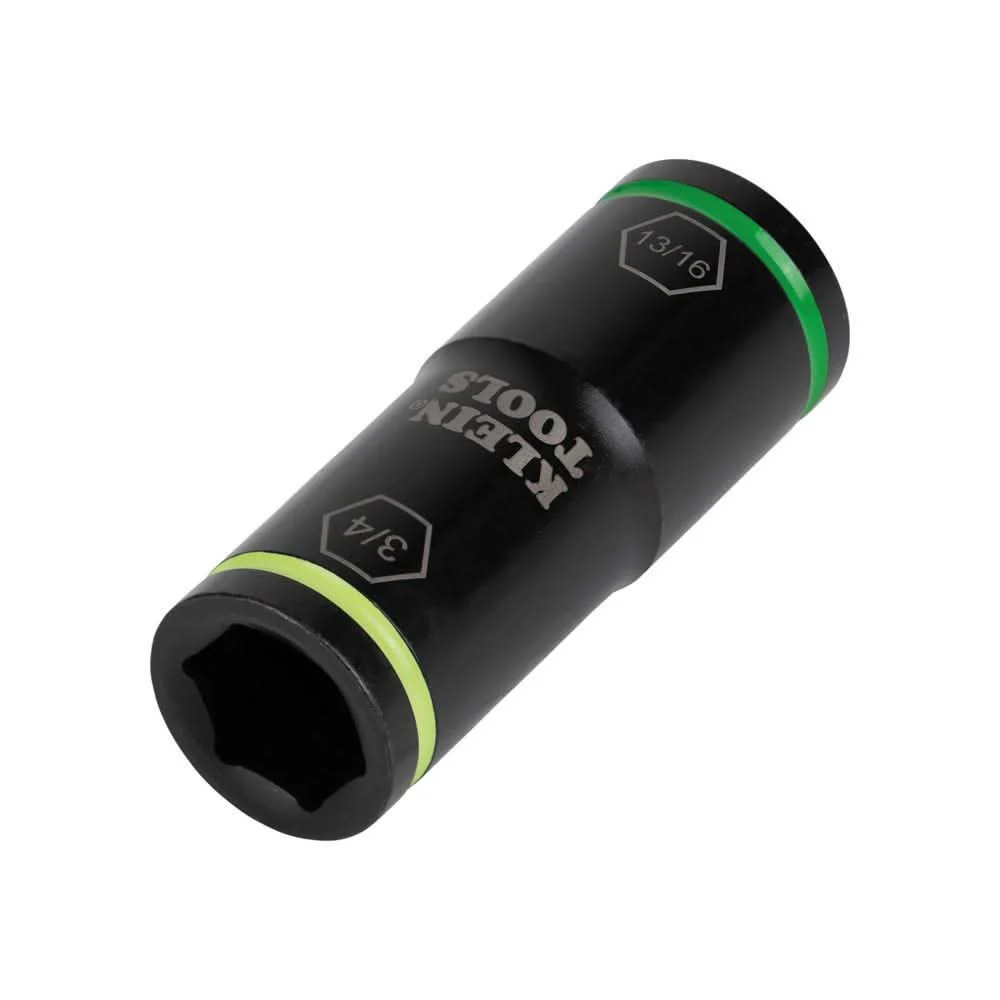 Klein Tools 66074 Flip Impact Socket, 3/4 and 13/16-Inch - Image 2