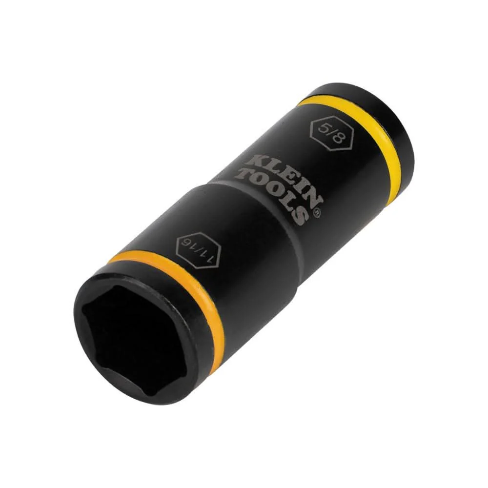Klein Tools 66075 Flip Impact Socket, 11/16 and 5/8-Inch - Image 2