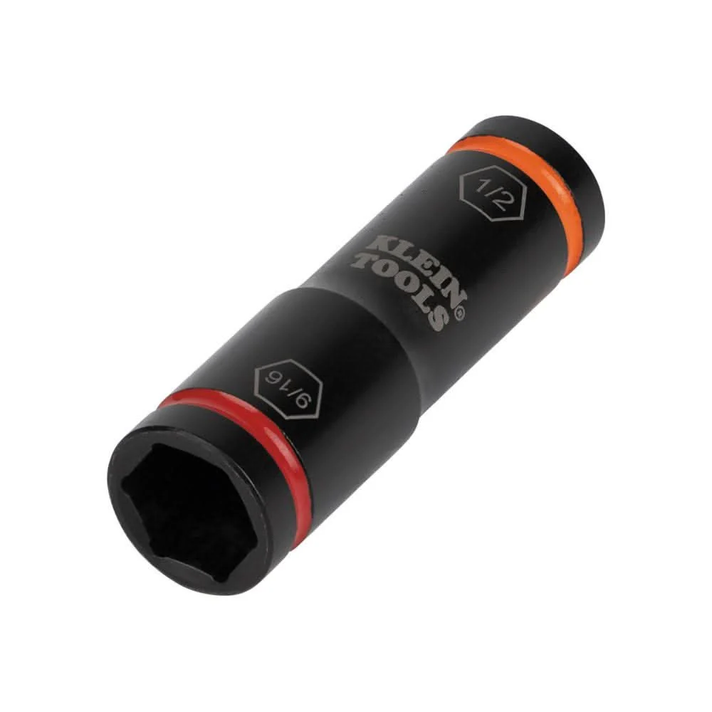 Klein Tools 66076 Flip Impact Socket, 9/16 and 1/2-Inch - Image 2