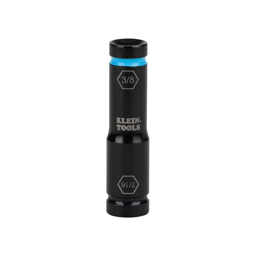 Klein Tools 66077 Flip Impact Socket, 7/16 and 3/8-Inch - Image 1