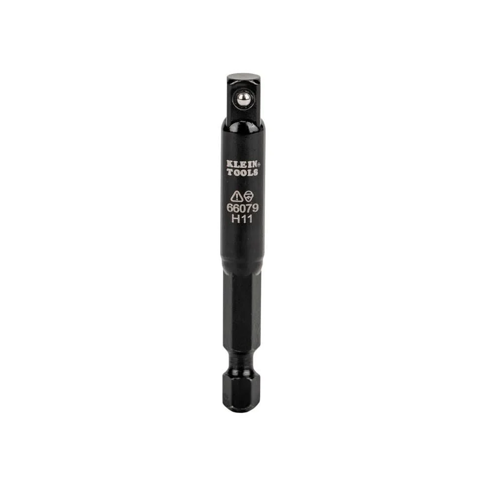 Klein Tools 66079 Flip Impact Socket Adapter, Small, 1/4 to 1/4-Inch - Image 1