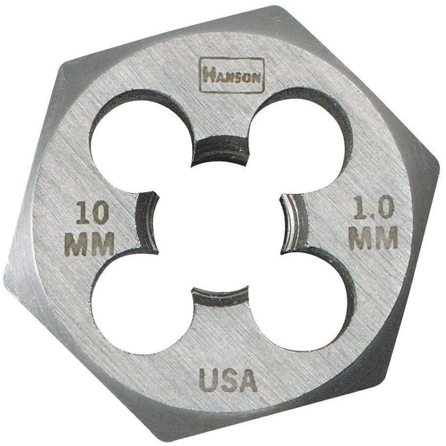 Irwin 6638 HANSON Hexagon Metric Dies 10mm - 1.00 - Image 1