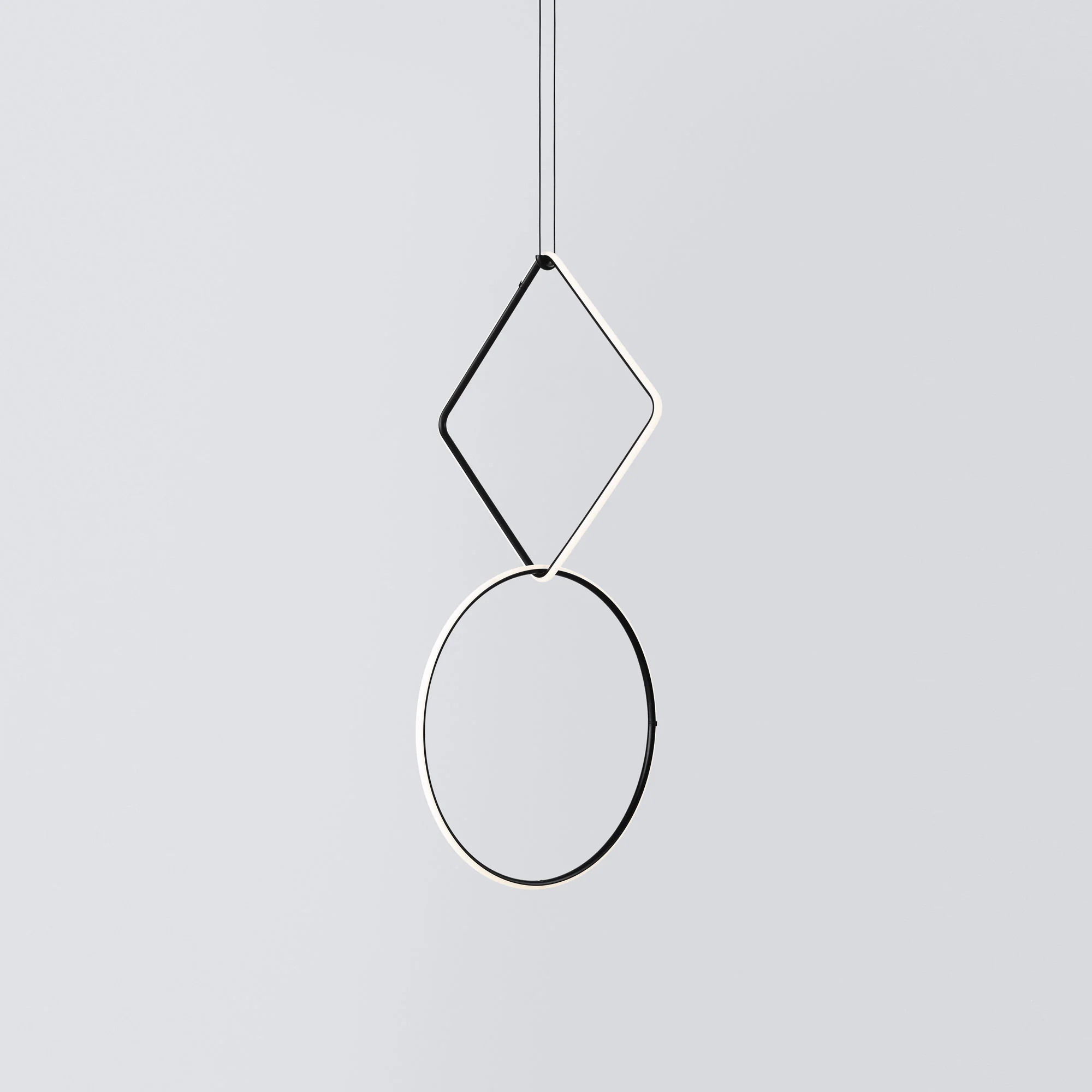FLOS | ARRANGMENTS LARGE SQUARE DOUBLE STACKED PENDANT MEDIUM CIRCLE LIGHT | ,770.00