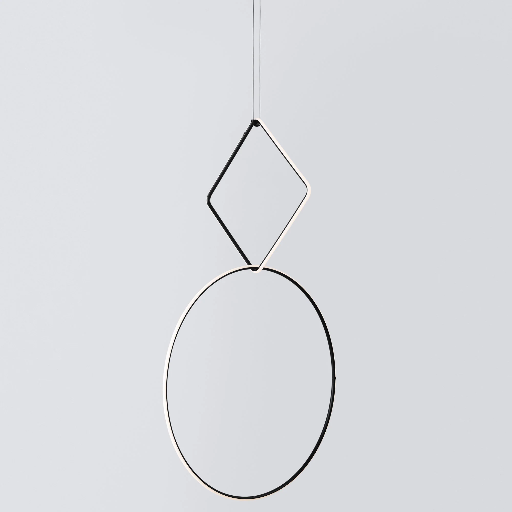 FLOS | ARRANGMENTS LARGE SQUARE DOUBLE STACKED PENDANT LARGE CIRCLE LIGHT | ,170.00