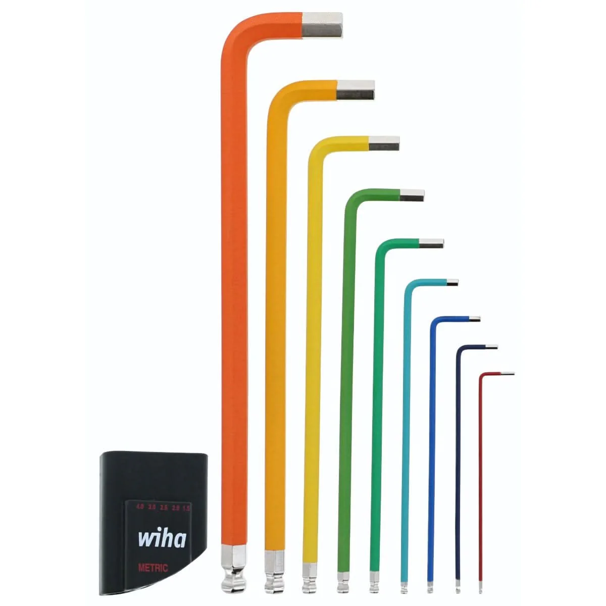 Wiha 66980 9-Piece Ball End Color Coded Metric Hex L-Key Set - Image 2