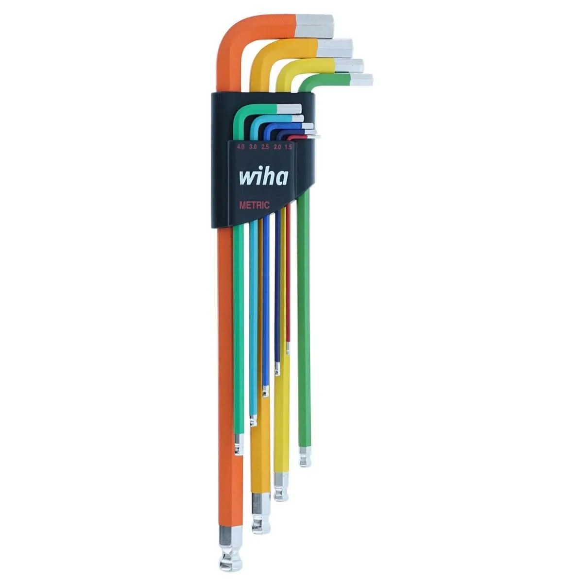 Wiha 9-Piece Ball End Color Coded Metric Hex L-Key Set plus Cordura Multi-Purpose Heavy-Duty Zipper Tool Pouch - Image 2