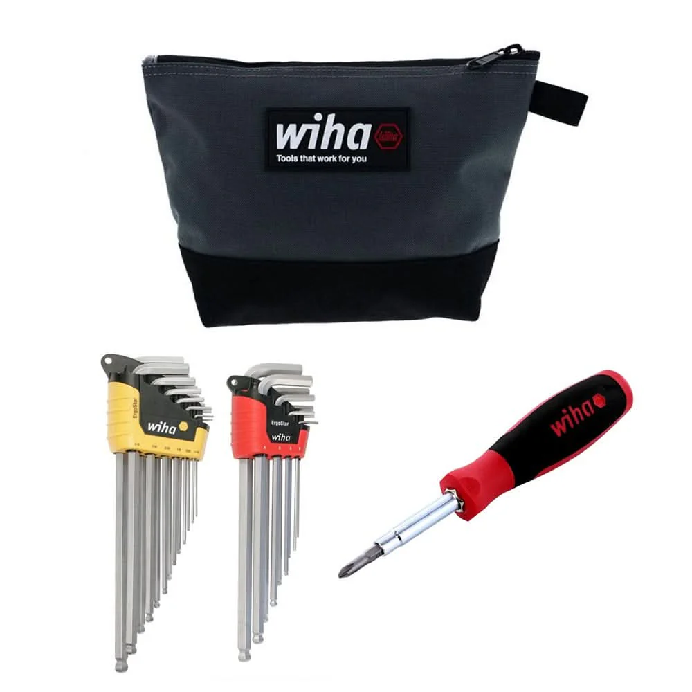 Wiha 22-Piece ErgoStar Hex L-Key Set with Cordura HD Tool Pouch plus 6inOne Multi-Driver