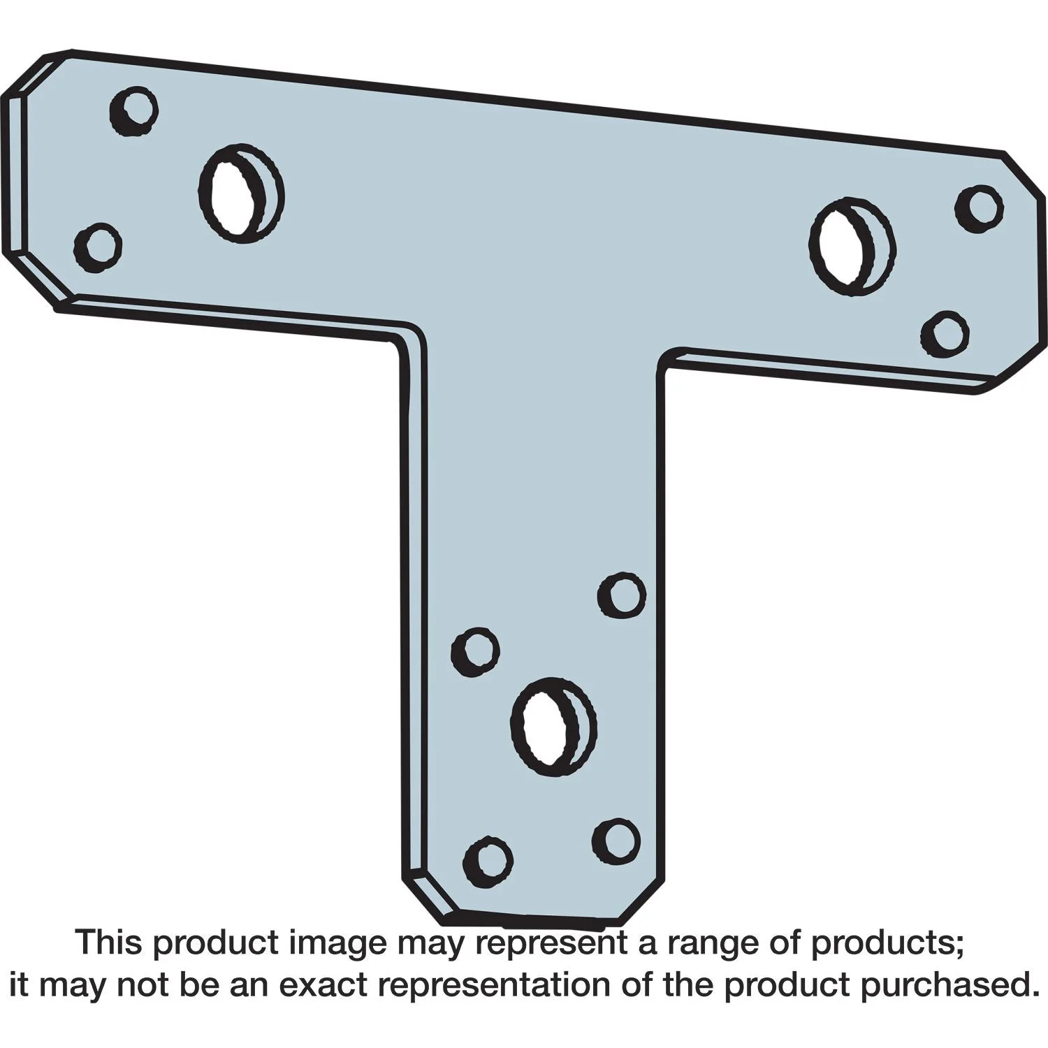 Simpson Strong-Tie 66T 6-in. x 5-in. 14-Gauge Galvanized T Strap - Image 1