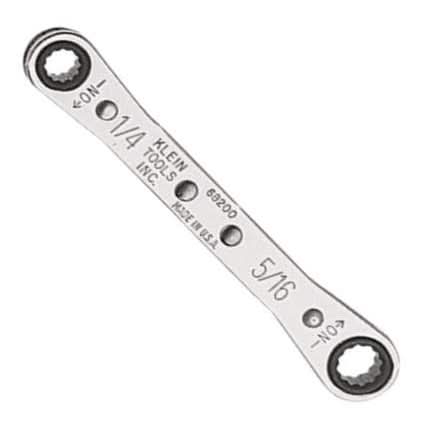 Klein 68200 Ratcheting Box Wrench - 1/4" X 5/16" - Image 1