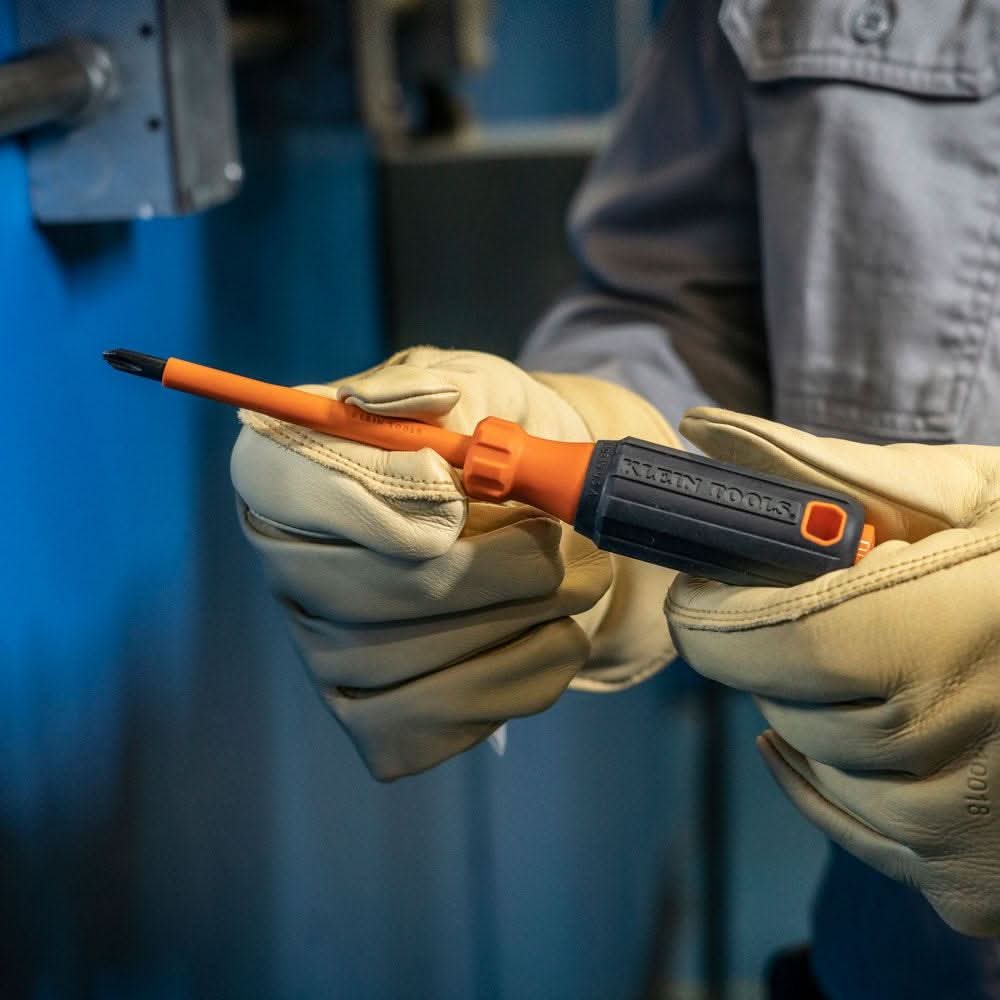 Klein Tools 6834INS Insulated Screwdriver, #2 Phillips Tip, 4-Inch Round Shank - Image 3