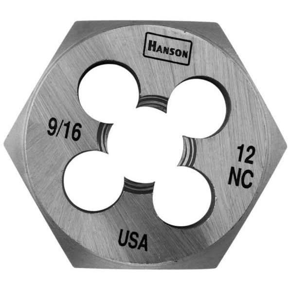 Irwin 6848 HANSON Hexagon Fractional Dies (HCS) 9/16-in. – 12 NC