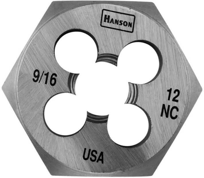 Irwin 6848 HANSON Hexagon Fractional Dies (HCS) 9/16-in. - 12 NC - Image 2