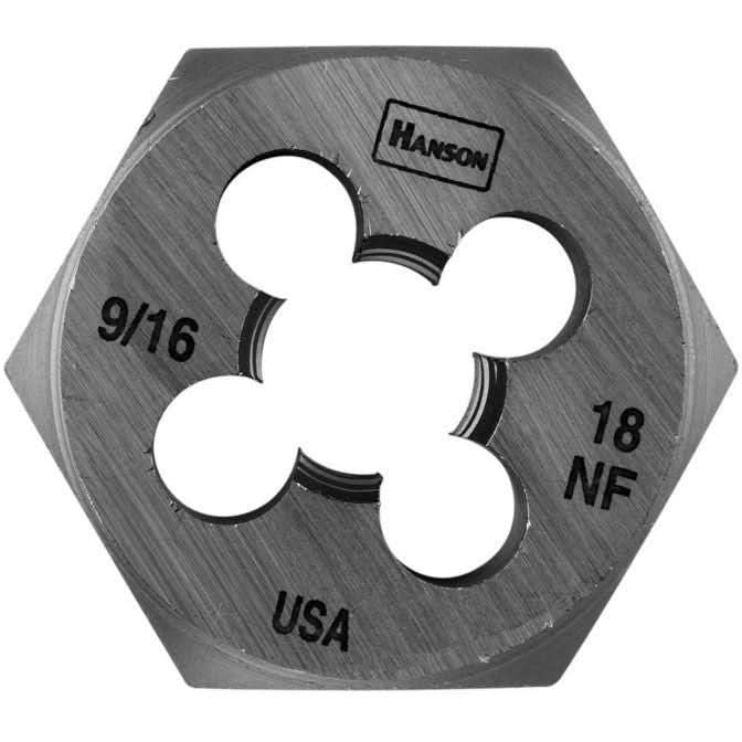 Irwin 6849 HANSON Hexagon Fractional Dies (HCS) 9/16-in. – 18 NF