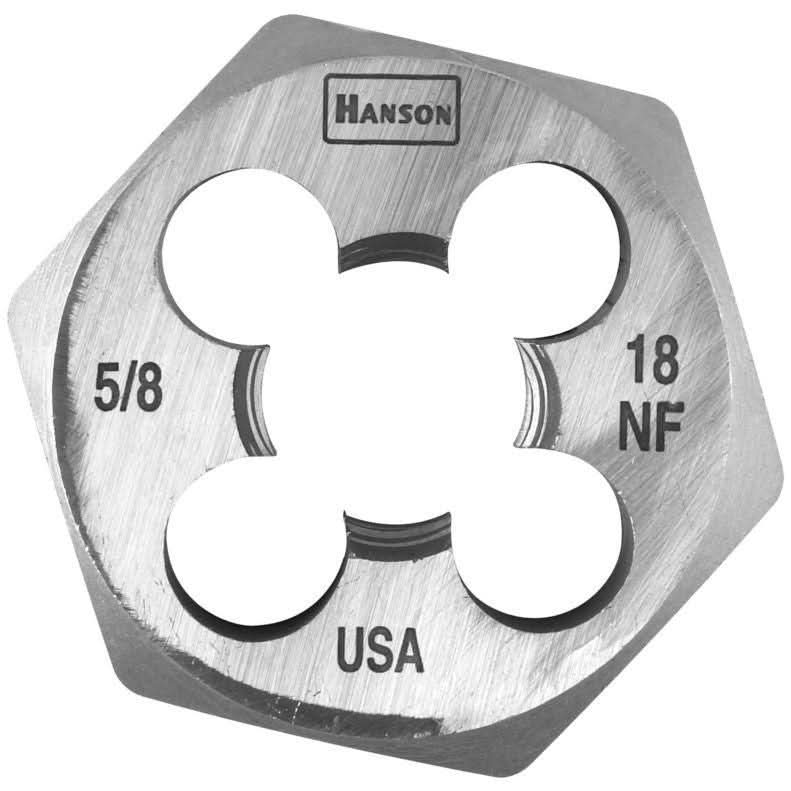 Irwin 6854 HANSON Hexagon Fractional Dies (HCS) 5/8-in. – 18 NF