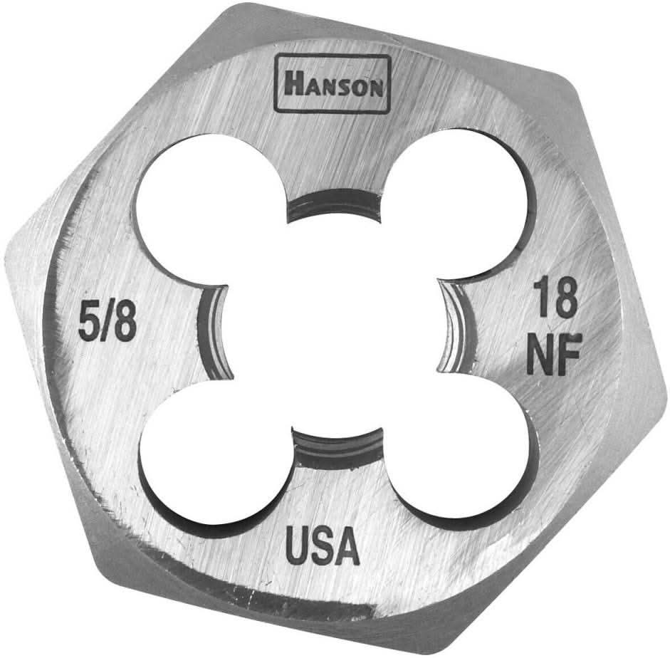 Irwin 6854 HANSON Hexagon Fractional Dies (HCS) 5/8-in. - 18 NF - Image 2