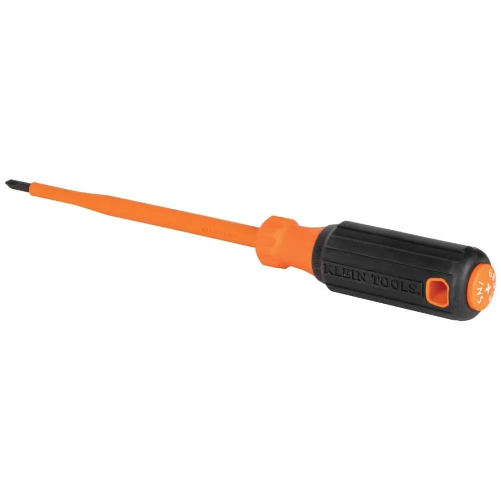 Klein Tools 6856INS Insulated Screwdriver, #1 Phillips Tip, 6-Inch Round Shank - Image 1
