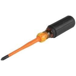 Klein Tools 6934INS Slim-Tip Insulated Screwdriver, #2 Phillips, 4-Inch Round Shank - Image 1