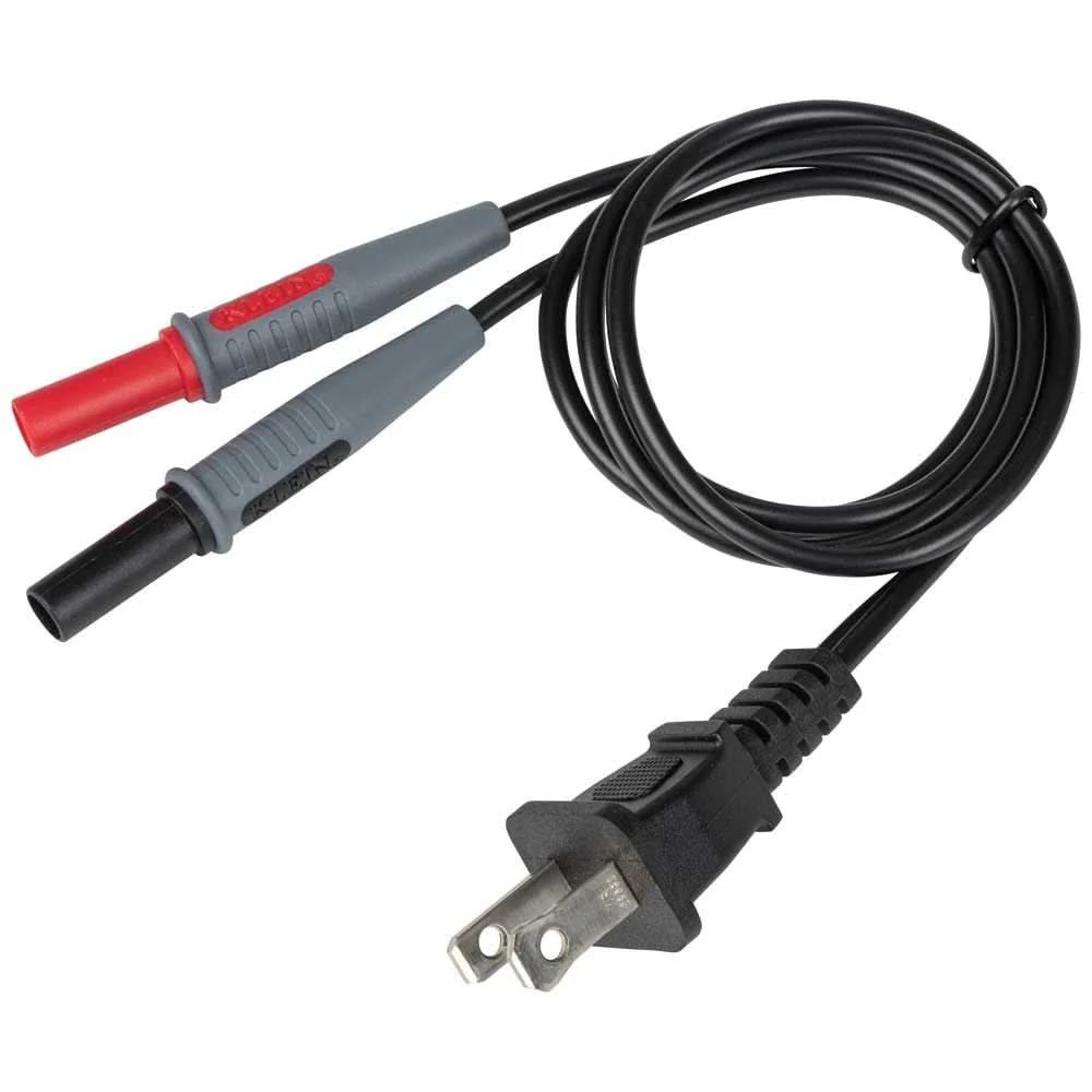 Klein Tools 69357 AC Plug to Banana Jacks Cable - Image 1