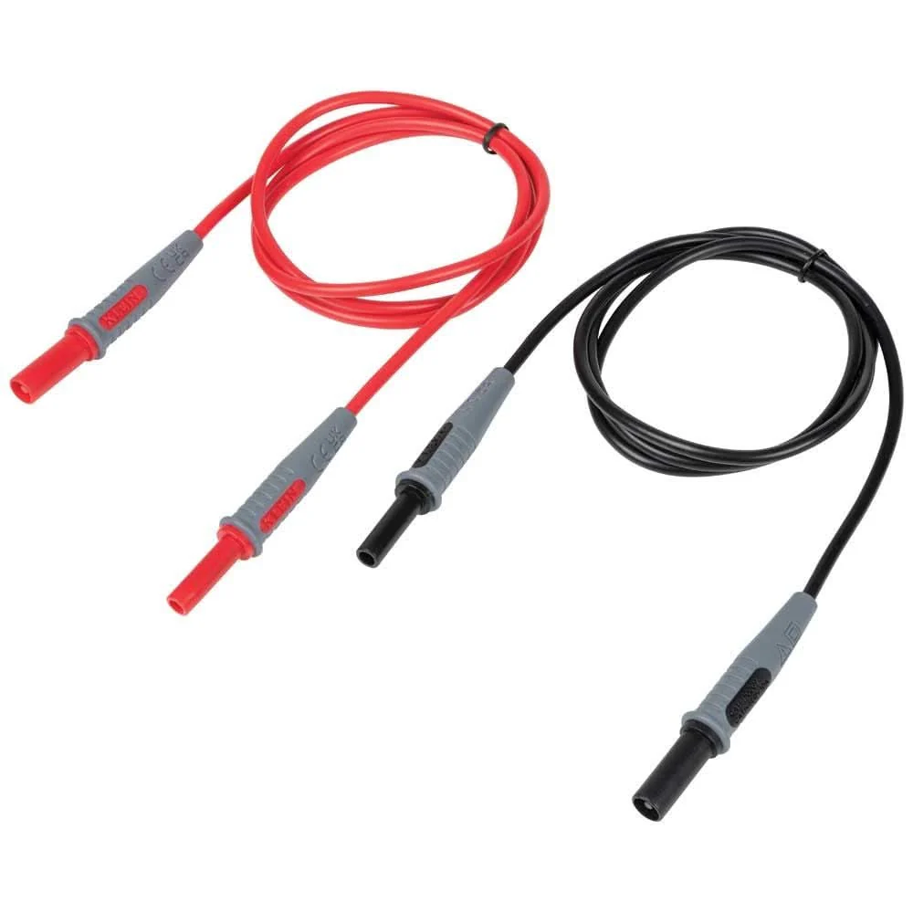 Klein Tools 69359 Red and Black Lead Adapters, 3 ft. - Image 1