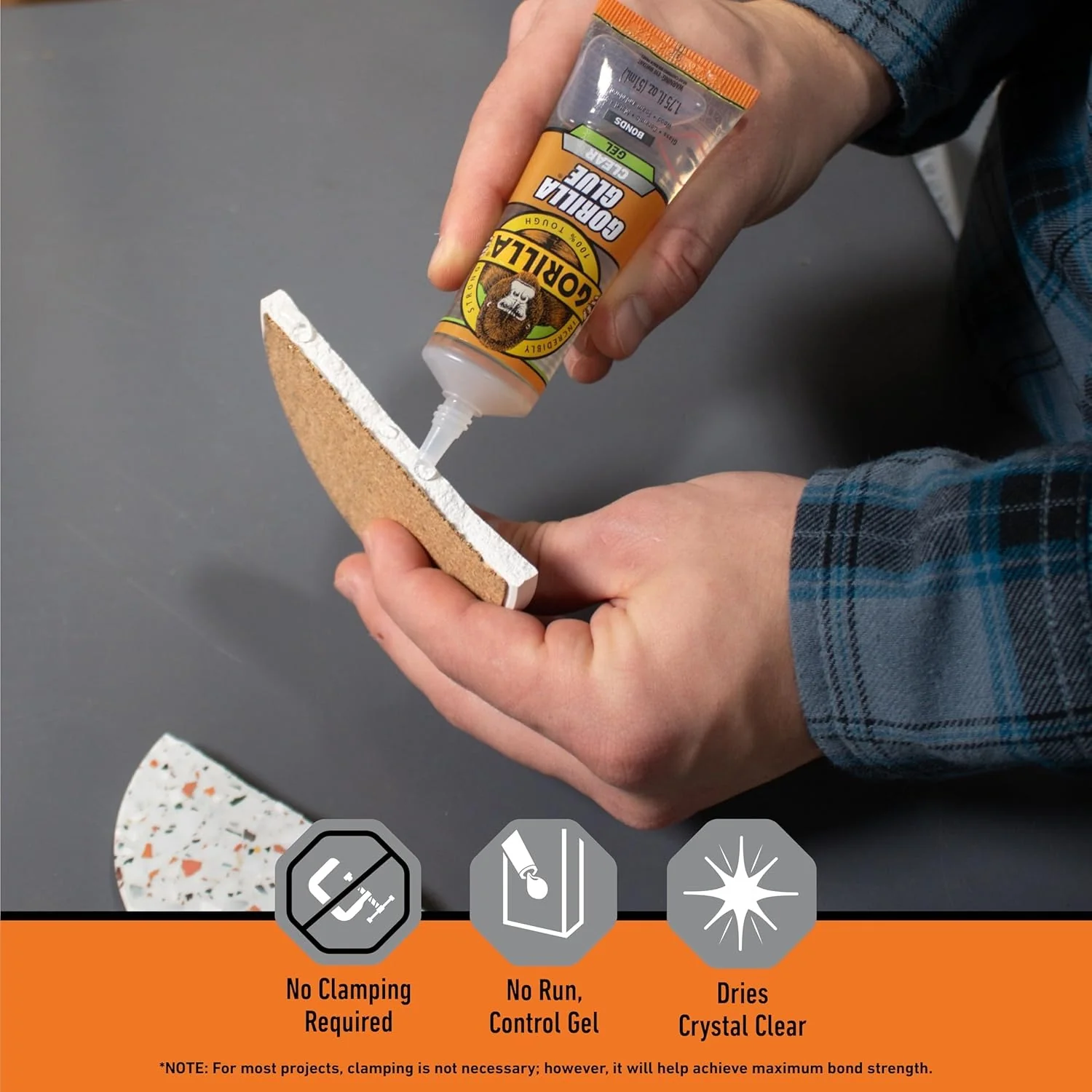 Gorilla Glue Clear Glue Gel, 1.75-oz. Tube (113455) - Image 3