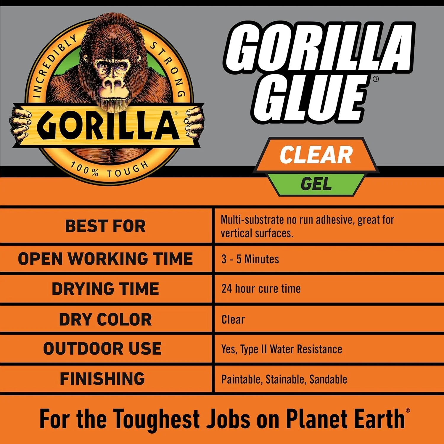 Gorilla Glue Clear Glue Gel, 1.75-oz. Tube (113455) - Image 2