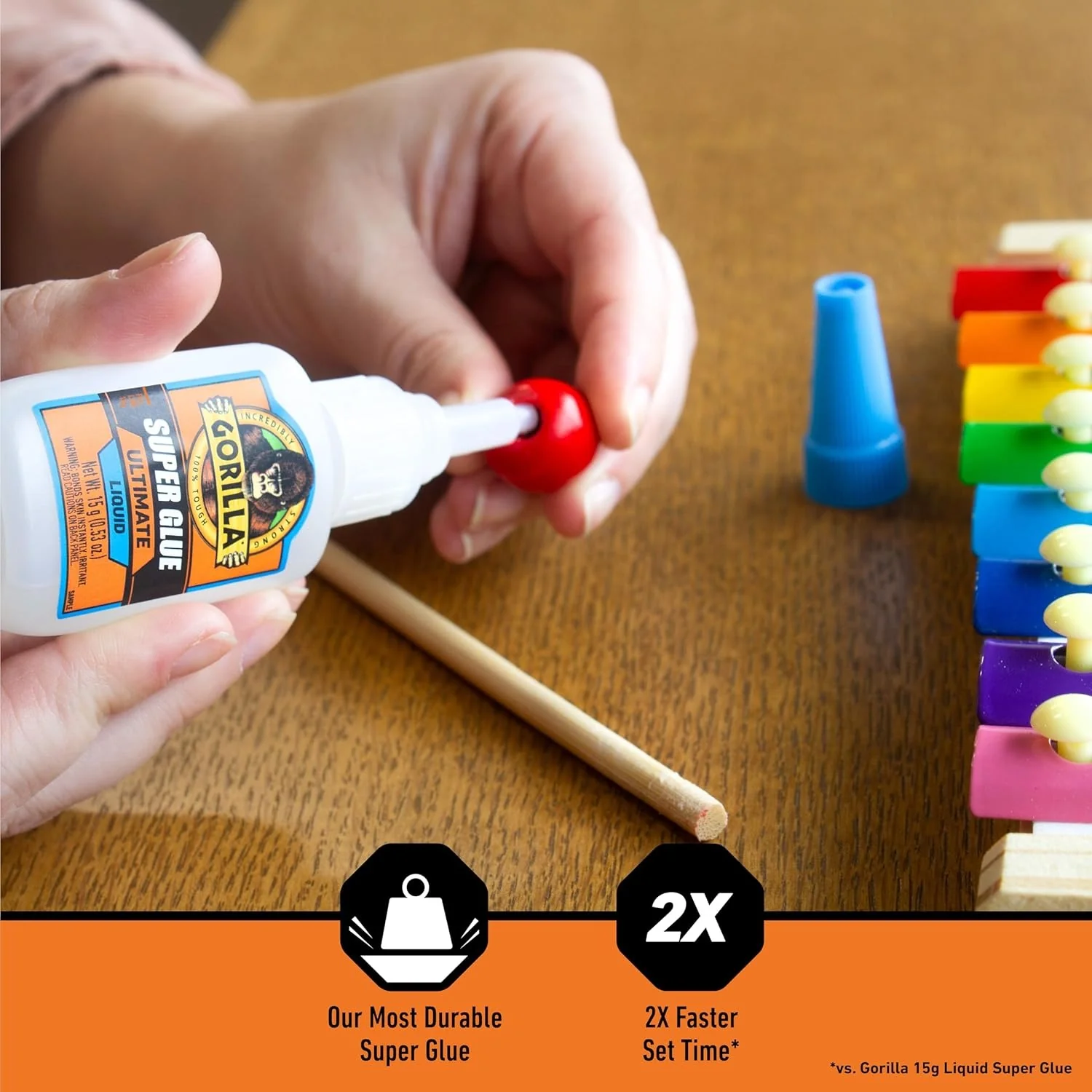 Gorilla Glue Super Glue Ultimate Liquid, 0.53 oz (115803) - Image 3