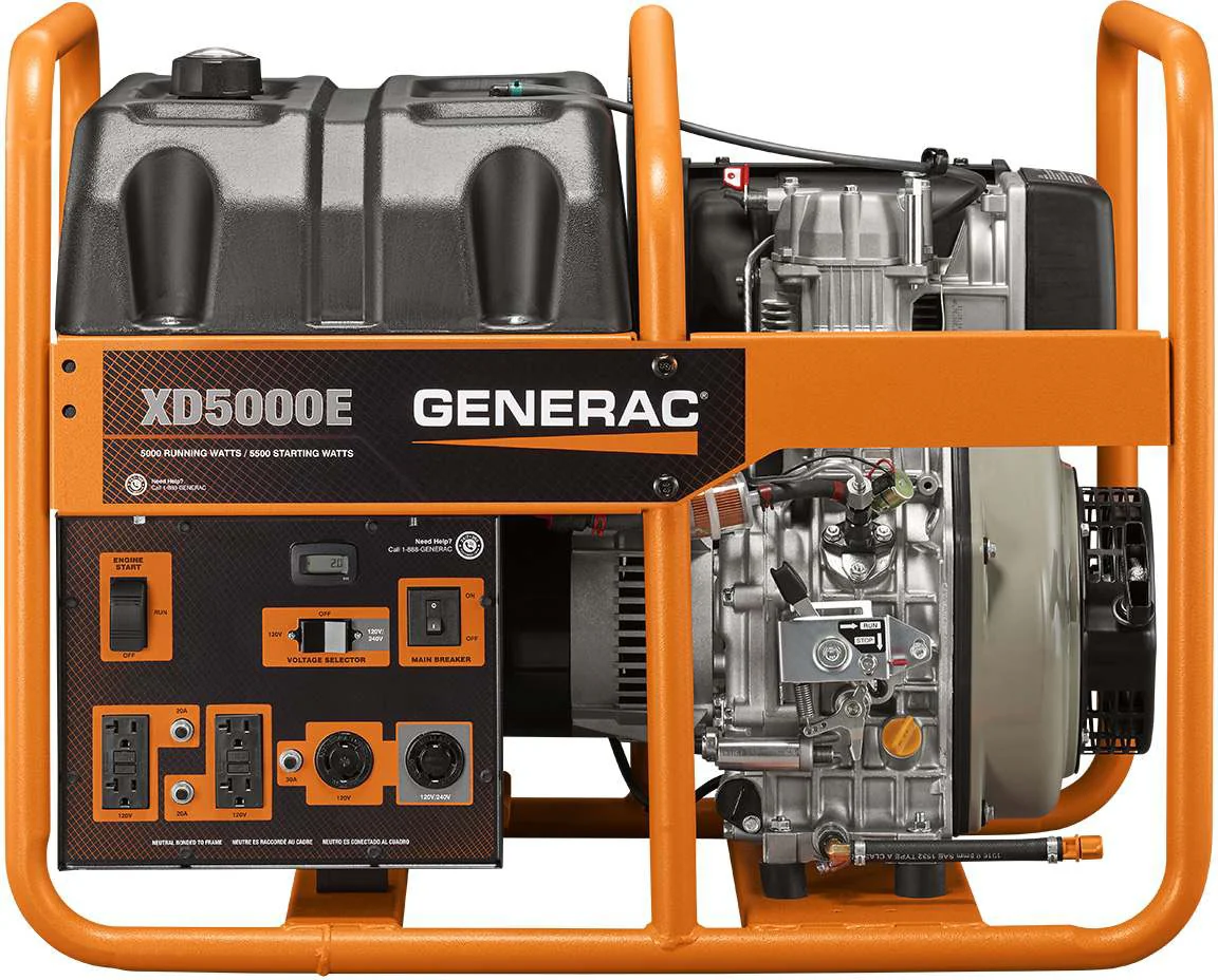 Generac 5000 Watt Electric Start Diesel Portable Generator, CARB (6864) - Image 3