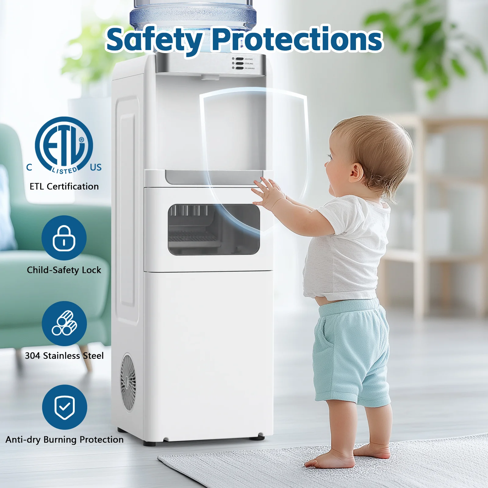 Advwin 3-in-1 Water Dispenser with Ice Maker - Image 2