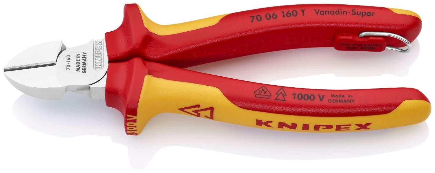 Knipex 70 06 160 T Diagonal Cutters-1000V Insulated-Tethered Attachment - Image 2