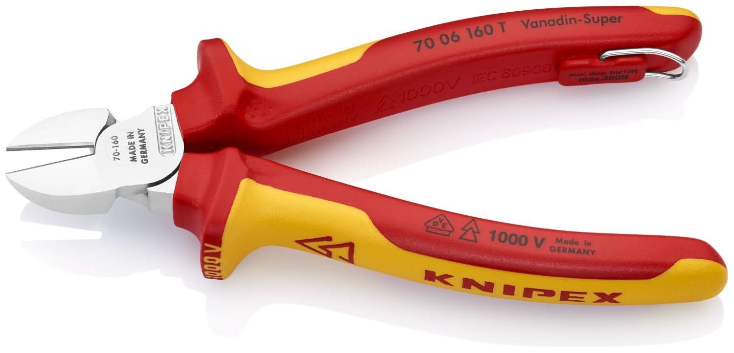 Knipex 70 06 160 T Diagonal Cutters-1000V Insulated-Tethered Attachment - Image 3
