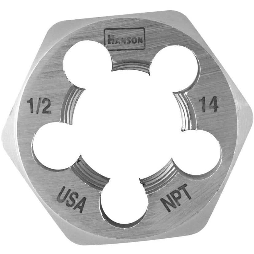 Irwin 7005 HANSON Hexagon Pipe Taper Dies (HCS) 1/2-in. - 14 NPT - Image 1