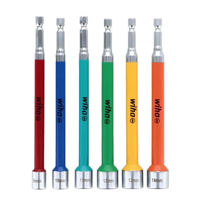 Wiha Roll-Up Tool Pouch plus 6-Piece Color Coded Magnetic Metric Nut Setter Set - Image 3