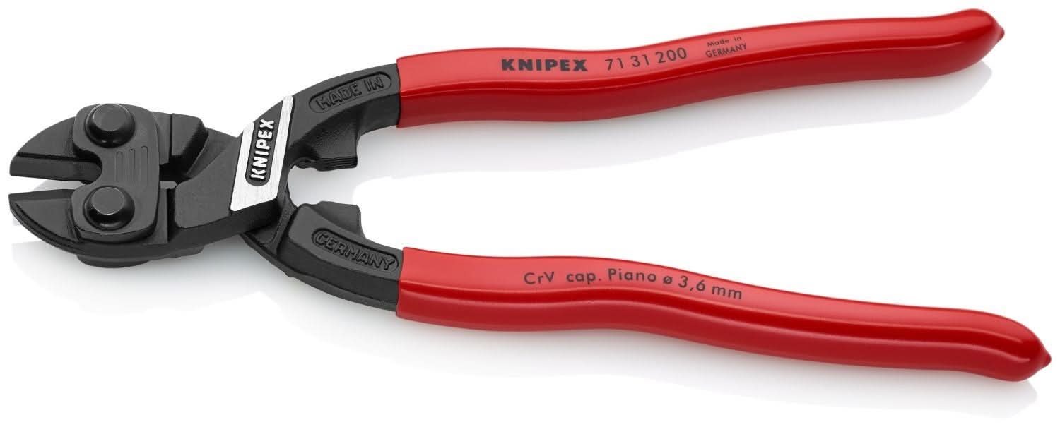 Knipex 71 31 200 R CoBolt High Leverage Compact Bolt Cutters-Fencing with Notched Blade - Image 3