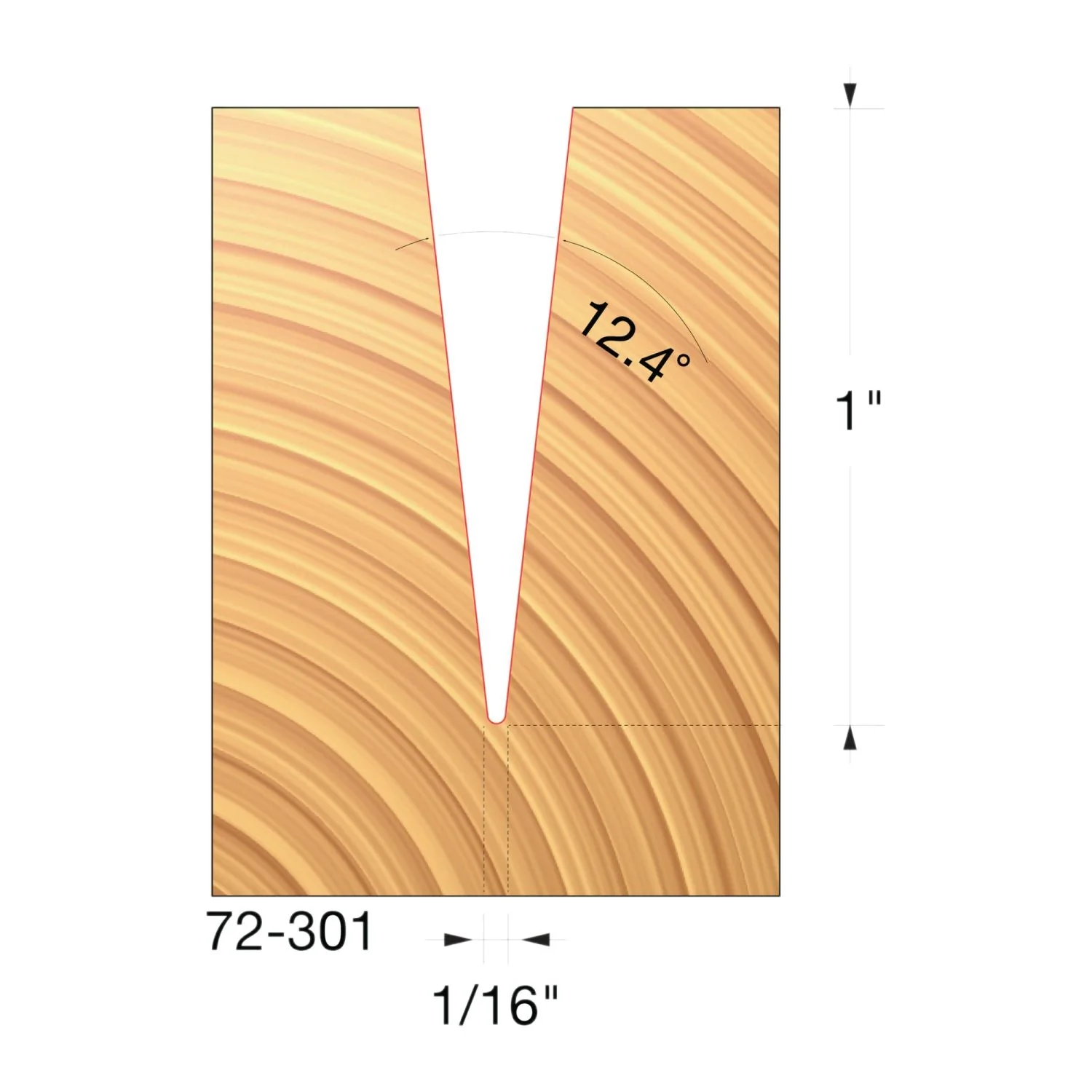 Freud 72-301 6.2&deg; x 1/32" Tapered Ball Tip - Image 2