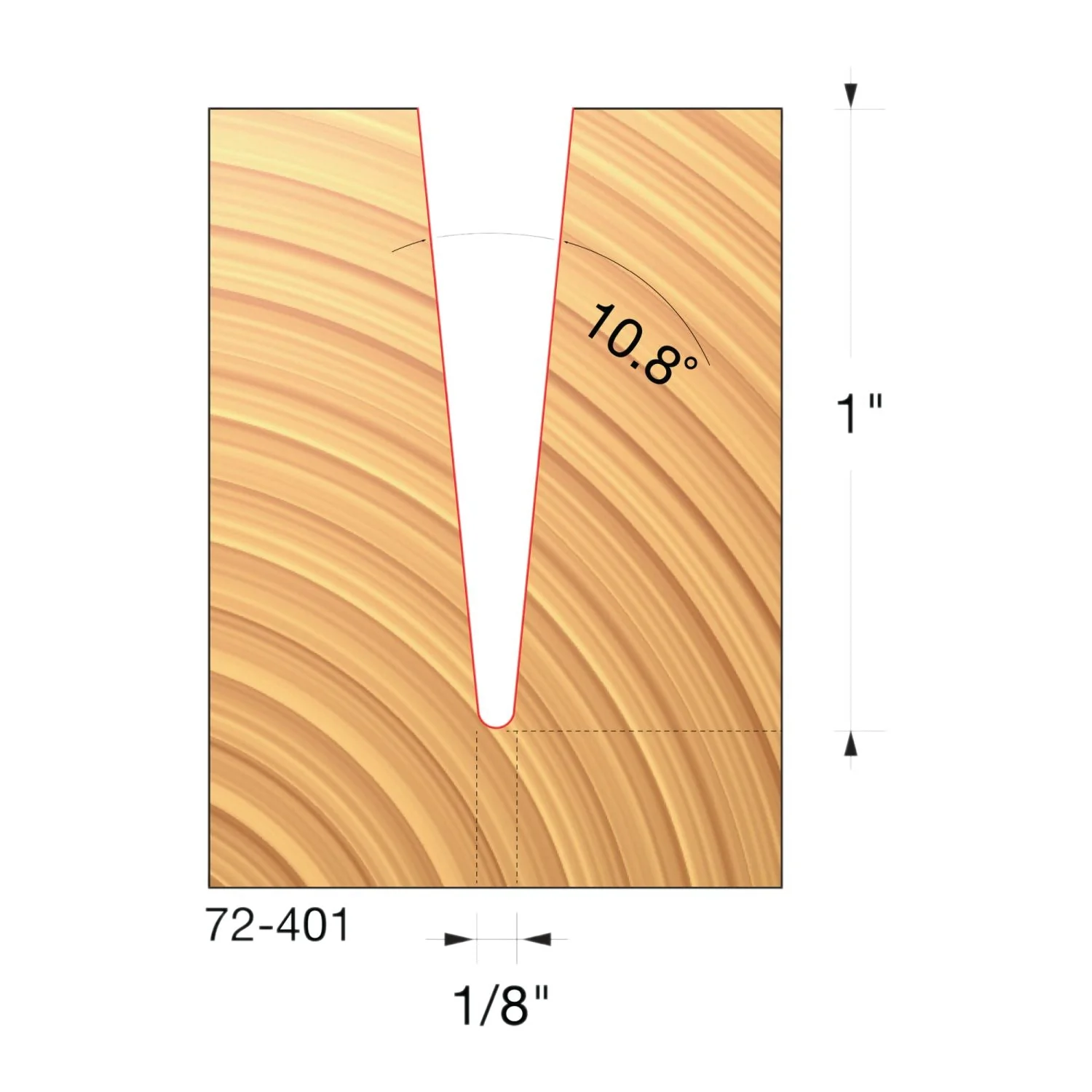 Freud 72-401 5.4&deg; x 1/16" Tapered Ball Tip - Image 2
