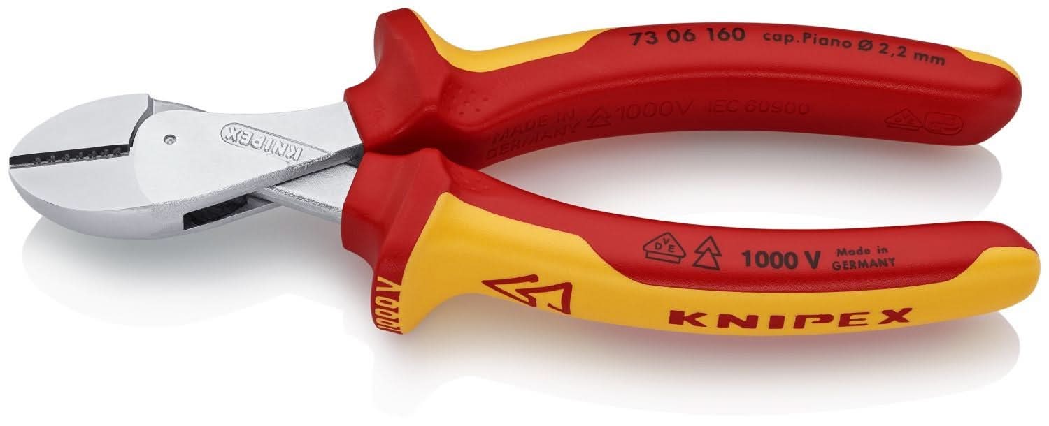 Knipex 73 06 160 X-Cut Compact Diagonal Cutters-1000V Insulated - Image 2