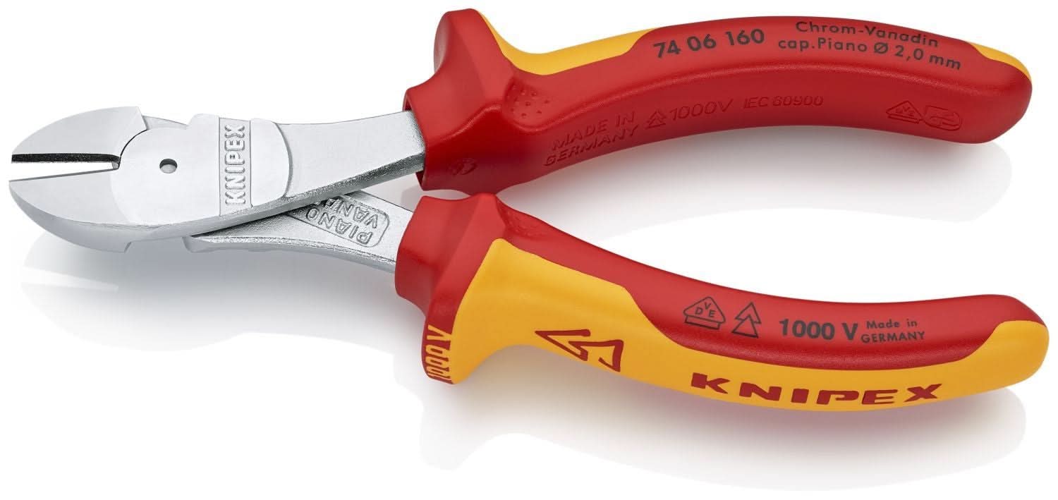 Knipex 74 06 160 High Leverage Diagonal Cutters-1000V Insulated - Image 3