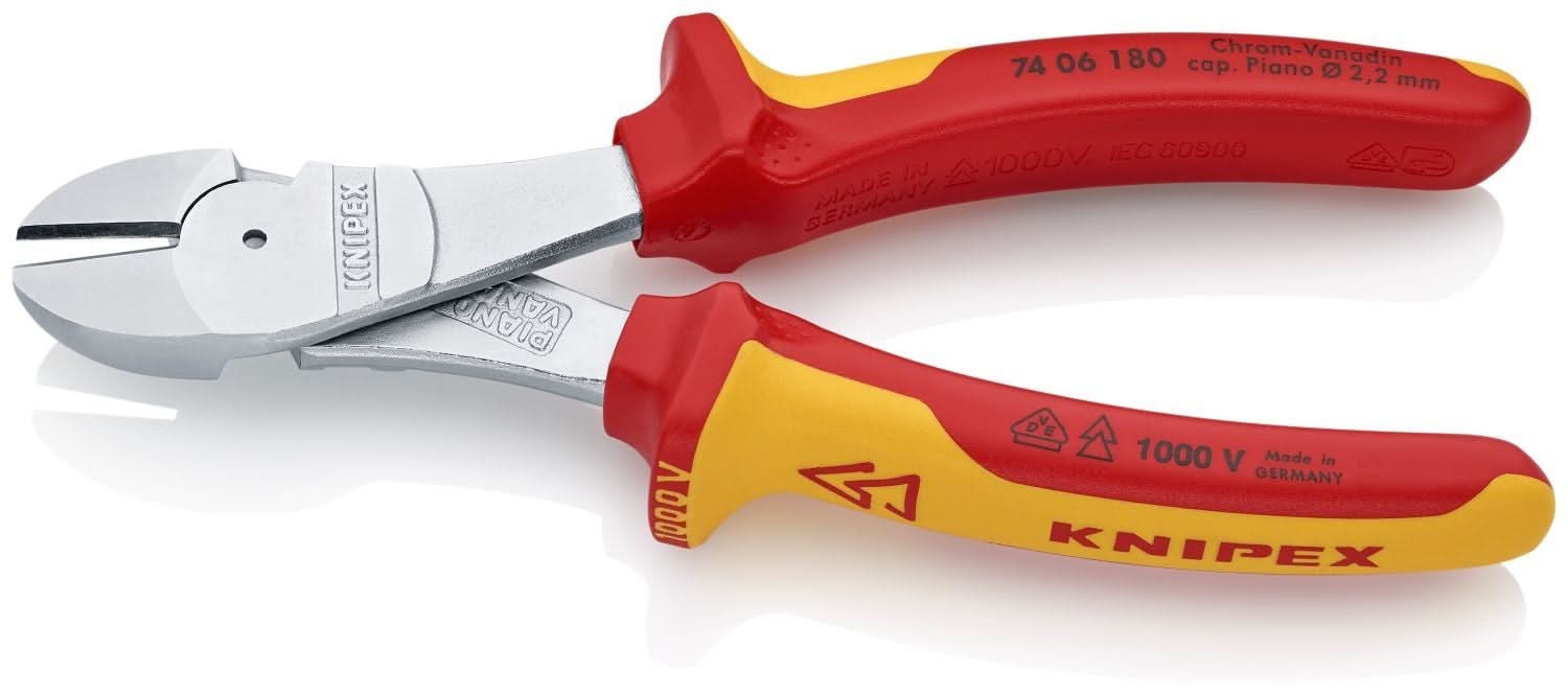 Knipex 74 06 180 High Leverage Diagonal Cutters-1000V Insulated - Image 3