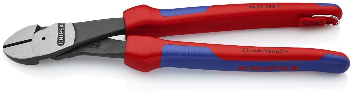 Knipex 74 22 250 T BKA High Leverage 12&deg; Angled Diagonal Cutters-Tethered Attachment - Image 2
