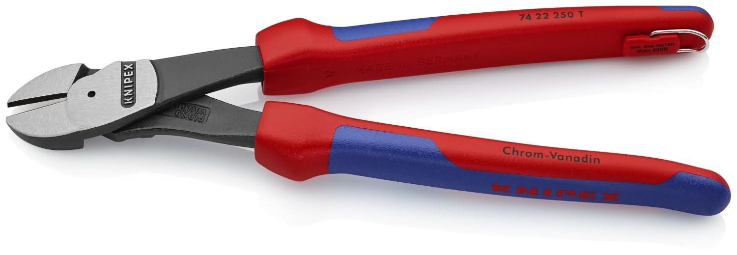 Knipex 74 22 250 T BKA High Leverage 12&deg; Angled Diagonal Cutters-Tethered Attachment - Image 3