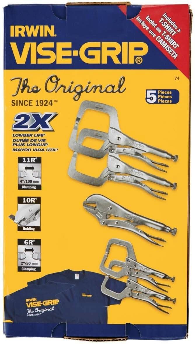 Irwin 74 VISE-GRIP Original 5-Piece Locking Pliers Set - Image 2
