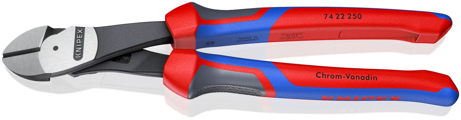 Knipex 74 22 250 High Leverage 12&deg;Angled Diagonal Cutters - Image 2