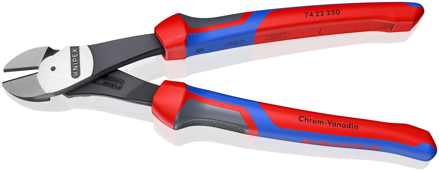 Knipex 74 22 250 High Leverage 12&deg;Angled Diagonal Cutters - Image 3