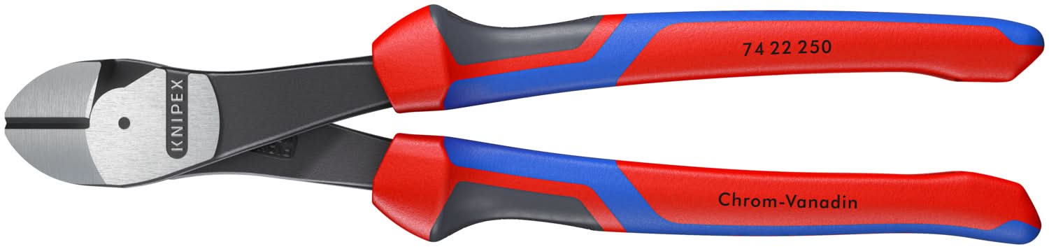 Knipex 74 22 250 High Leverage 12&deg;Angled Diagonal Cutters