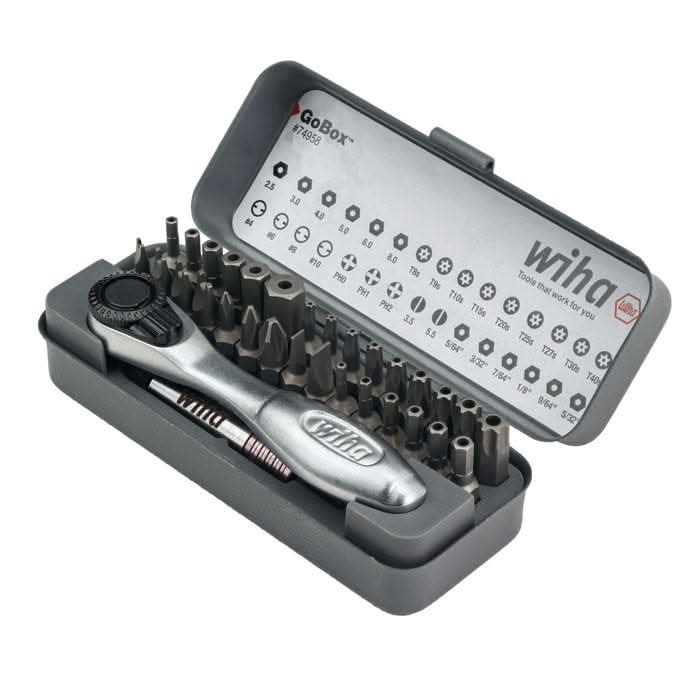 Wiha 74958 32-Piece GoBox Security Bit Set w/ Mini Ratchet - Image 2
