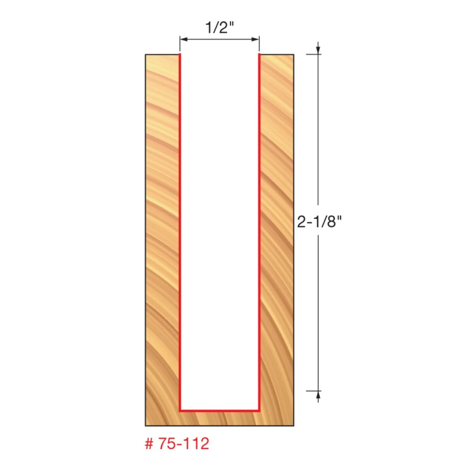 Freud 75-112 1/2" (Dia.) Up Spiral Bit - Image 2